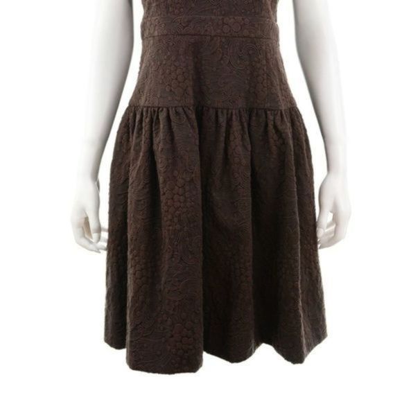 MILLY BROWN EMBELLISHED HALTER DRESS SIZE 12 NWT - Picture 4 of 6